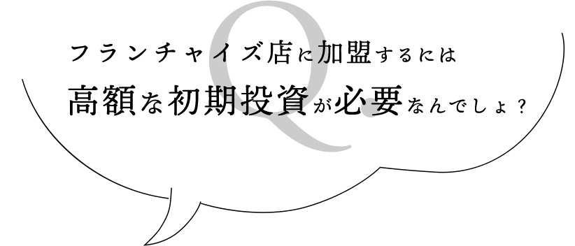 高額な初期投資が必要なんでしょ